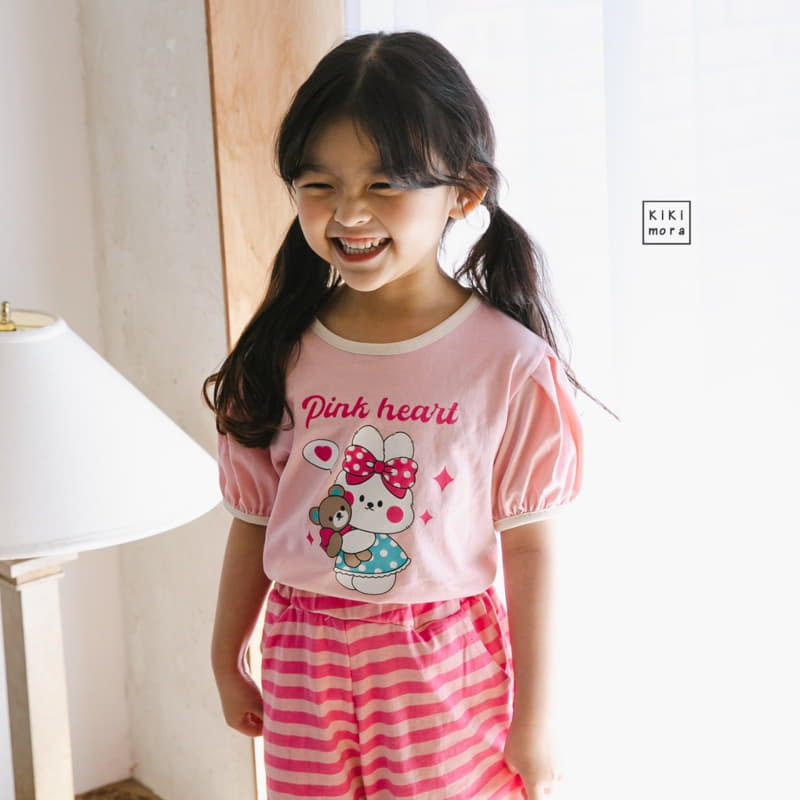Kikimora - Korean Children Fashion - #stylishchildhood - Pink Rabbit Tee - 8