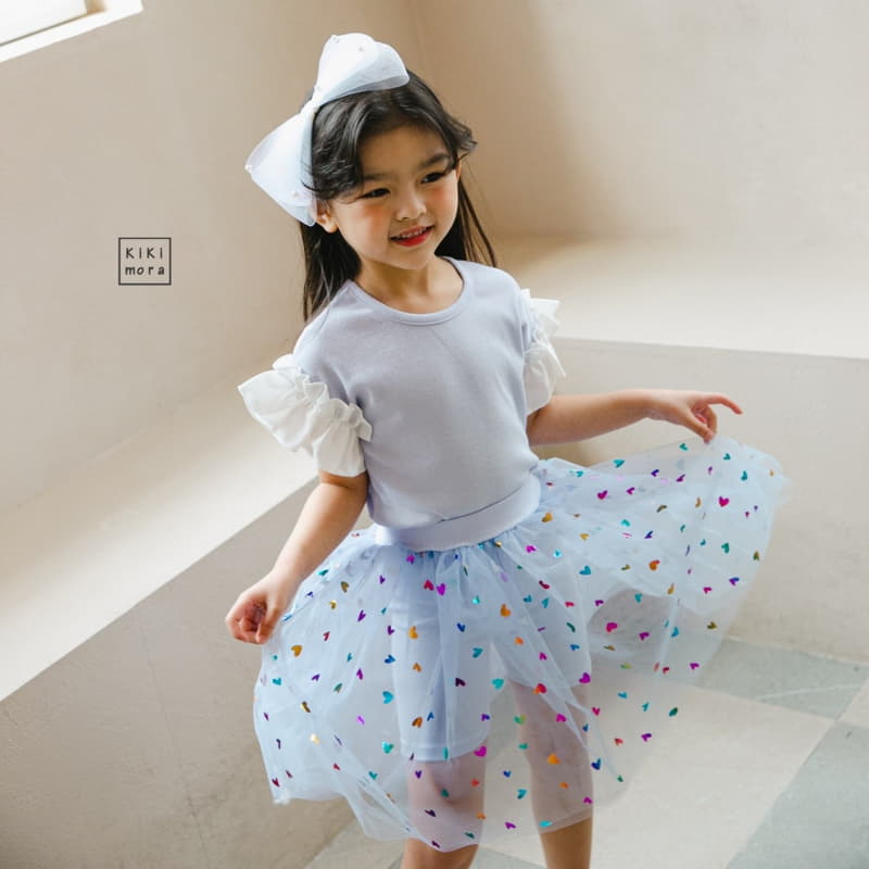 Kikimora - Korean Children Fashion - #toddlerclothing - Heart Shar Skirt Leggings - 4