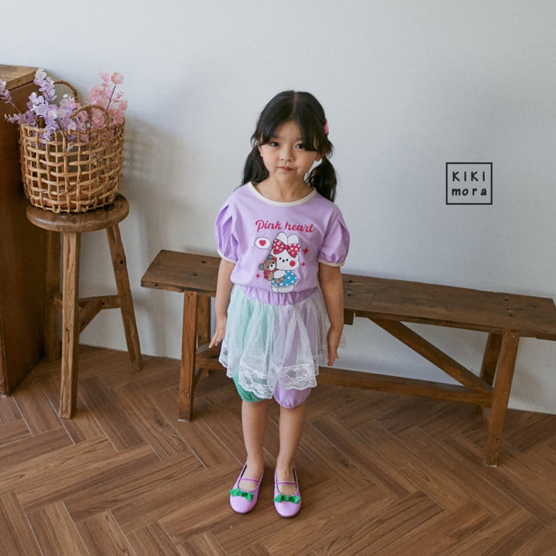 Kikimora - Korean Children Fashion - #todddlerfashion - Pink Rabbit Tee - 6