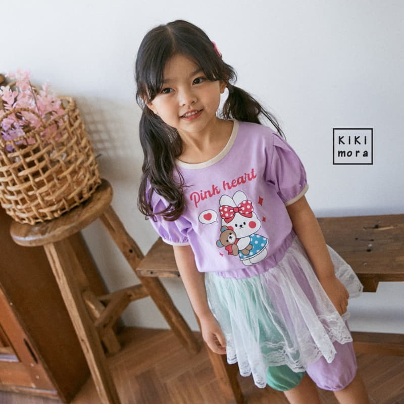 Kikimora - Korean Children Fashion - #toddlerclothing - Pink Rabbit Tee - 7
