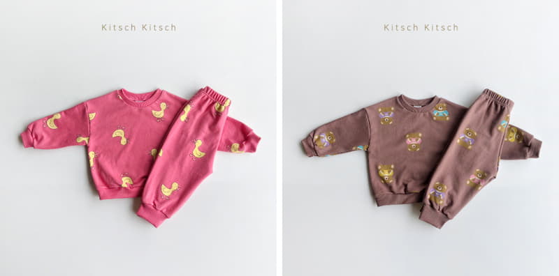 Kitsch Kitsch - Korean Children Fashion - #designkidswear - Sweet Happy Top Bottom Set - 3