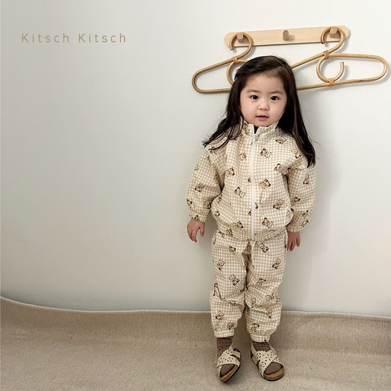 Kitsch Kitsch - Korean Children Fashion - #fashionkids - Pattern Windbreaker Top Bottom Set - 8