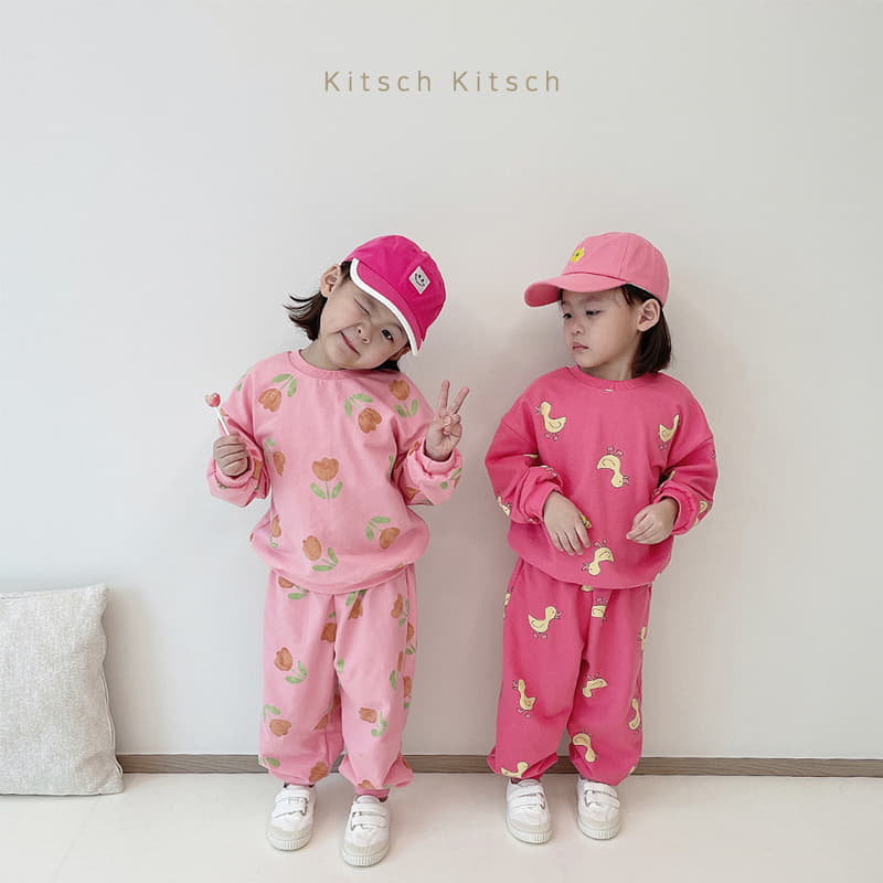 Kitsch Kitsch - Korean Children Fashion - #kidsshorts - Sweet Happy Top Bottom Set - 6