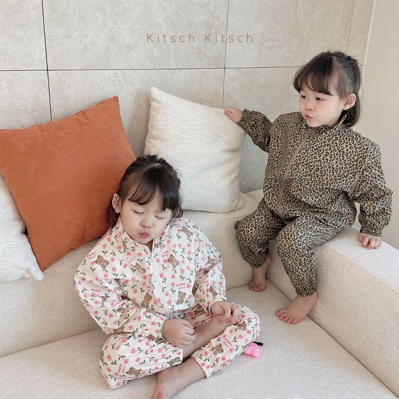 Kitsch Kitsch - Korean Children Fashion - #kidsstore - Pattern Windbreaker Top Bottom Set - 6