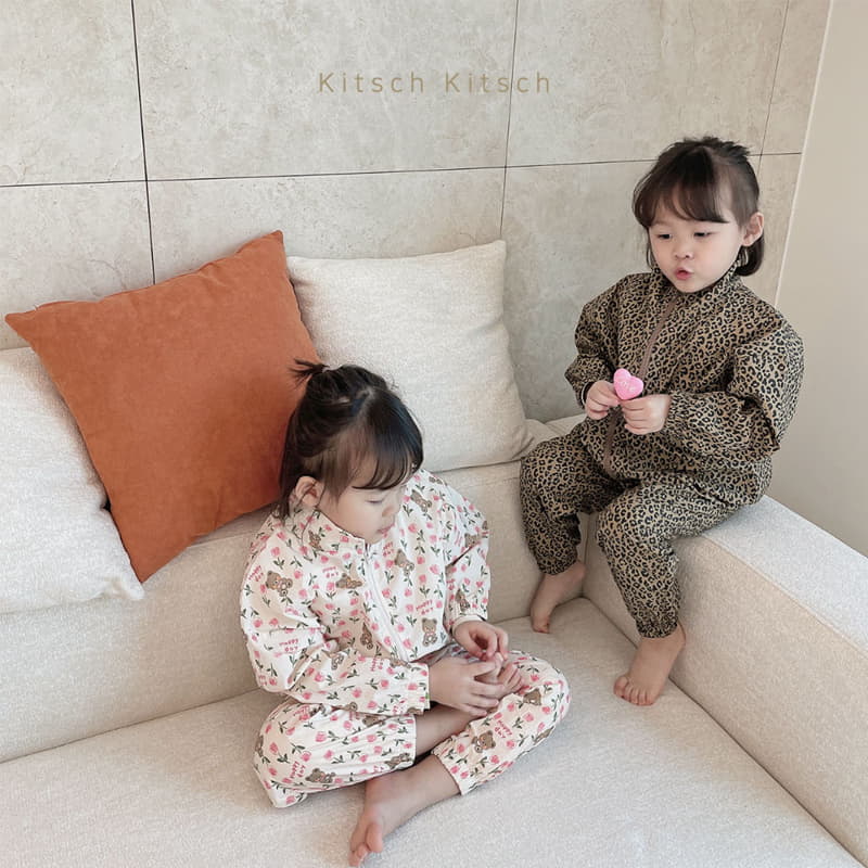 Kitsch Kitsch - Korean Children Fashion - #kidzfashiontrend - Pattern Windbreaker Top Bottom Set - 7