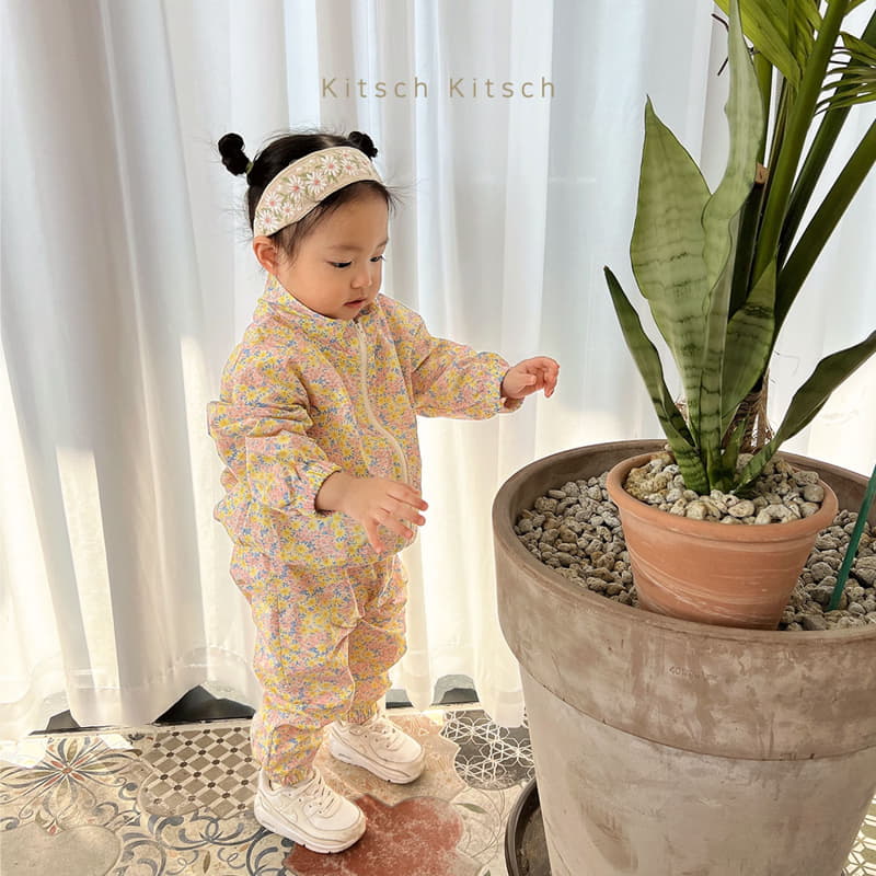 Kitsch Kitsch - Korean Children Fashion - #littlefashionista - Pattern Windbreaker Top Bottom Set - 9