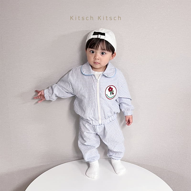 Kitsch Kitsch - Korean Children Fashion - #minifashionista - Circle Collar Windbreaker Top Bottom Set - 10