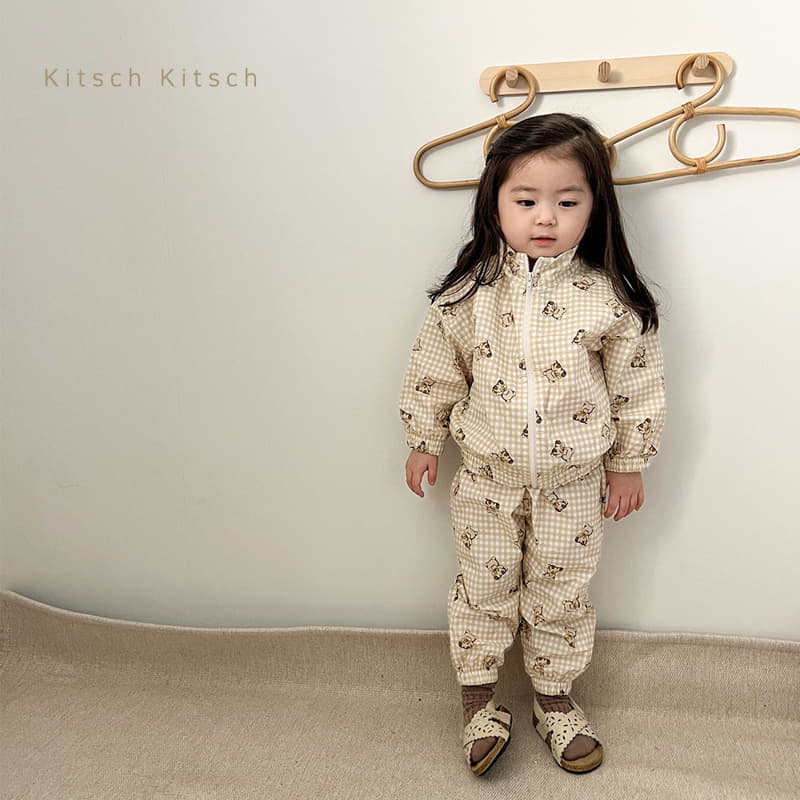 Kitsch Kitsch - Korean Children Fashion - #prettylittlegirls - Pattern Windbreaker Top Bottom Set - 12