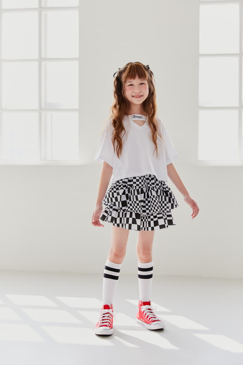 Lilas - Korean Children Fashion - #Kfashion4kids - Cross V Neck Tee - 5