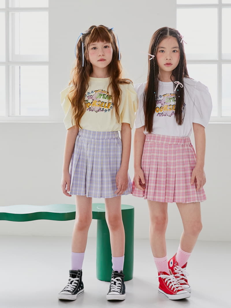 Lilas - Korean Children Fashion - #designkidswear - OMG Check Skirt - 8