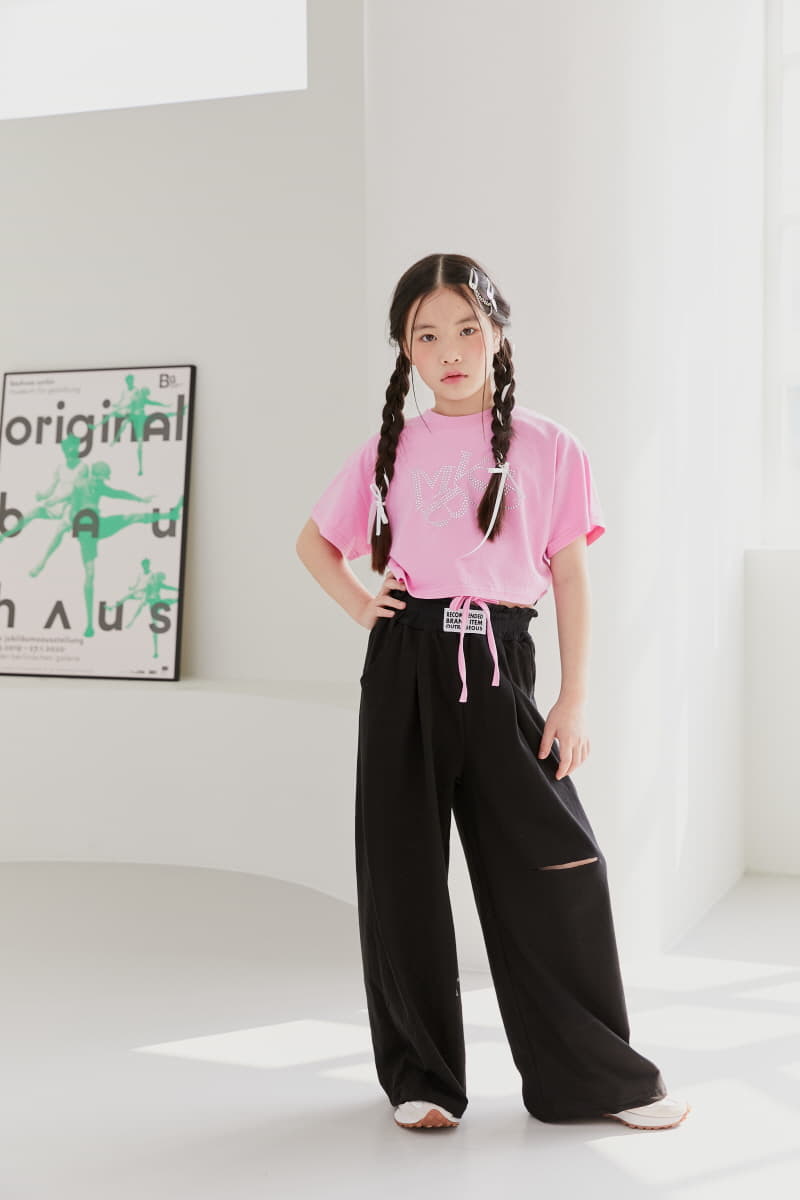 Lilas - Korean Children Fashion - #designkidswear - Roran Crop Tee - 3