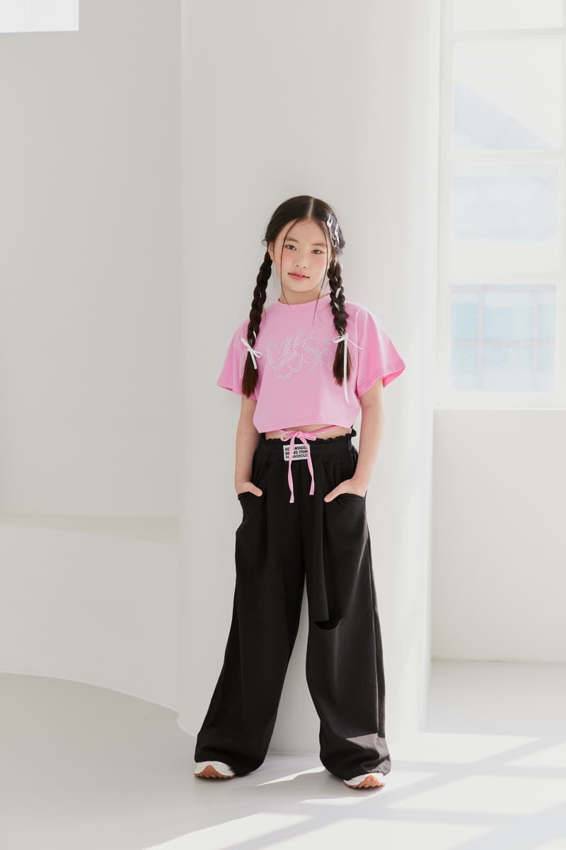 Lilas - Korean Children Fashion - #designkidswear - Roran Crop Tee - 4