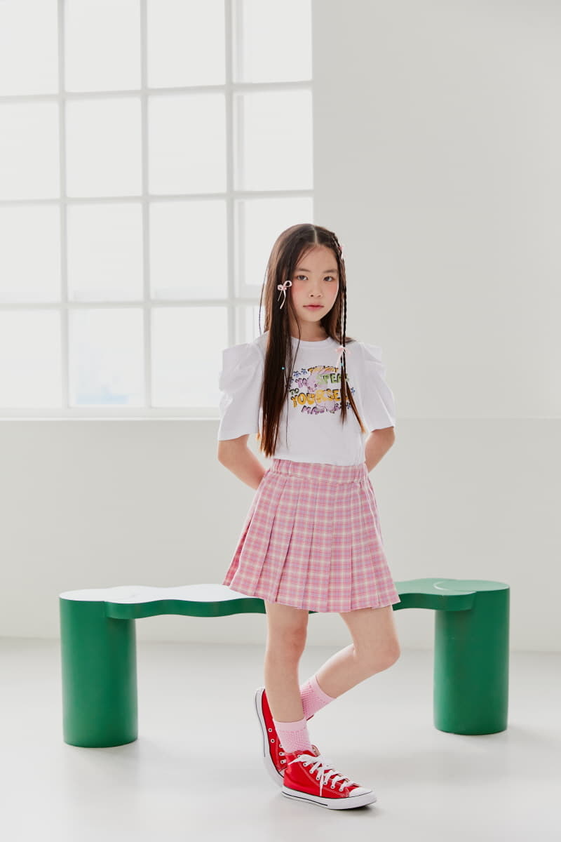 Lilas - Korean Children Fashion - #kidsshorts - OMG Check Skirt - 11