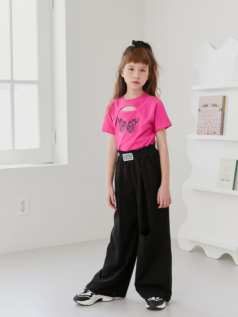 Lilas - Korean Children Fashion - #kidsshorts - Cross Tee - 2