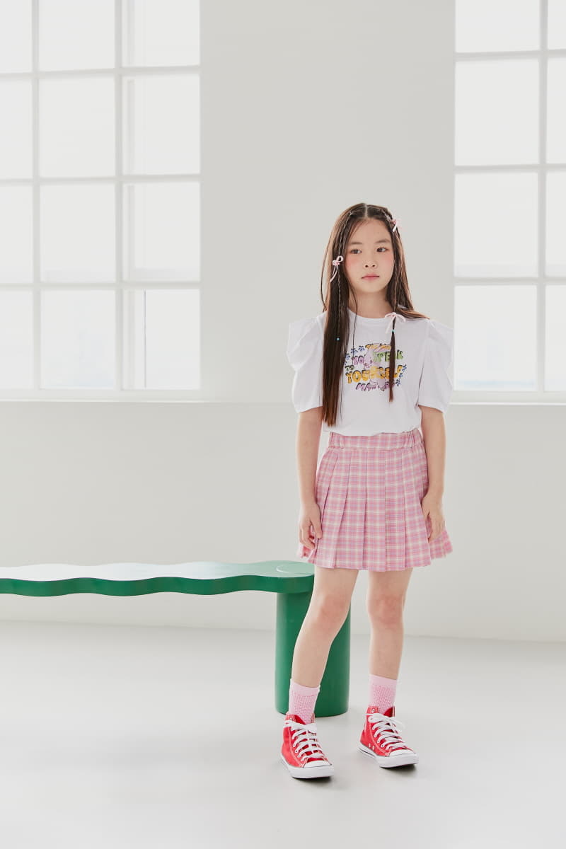 Lilas - Korean Children Fashion - #kidsstore - OMG Check Skirt - 12