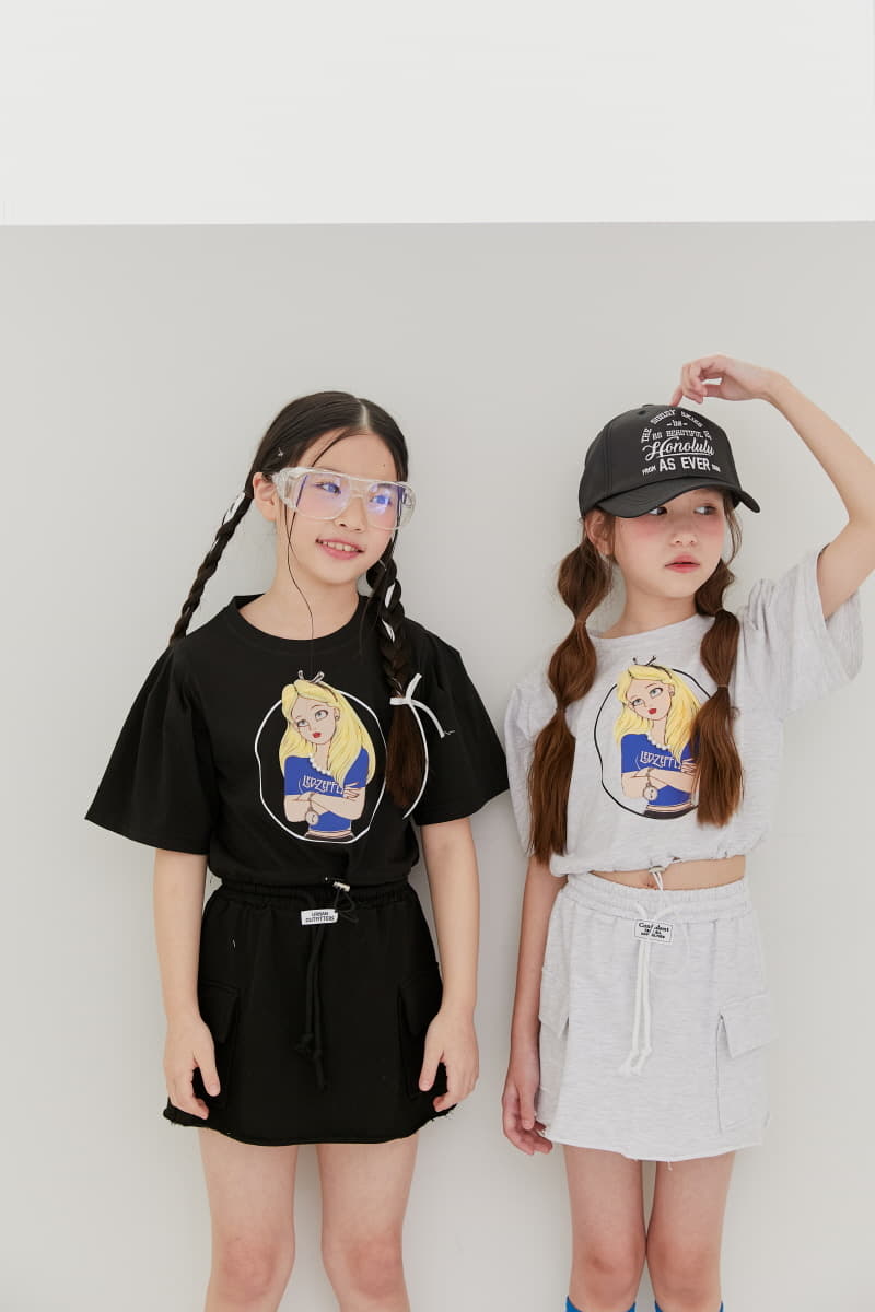 Lilas - Korean Children Fashion - #kidsstore - Chick Girl Crop Tee - 9