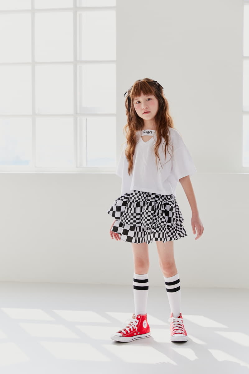 Lilas - Korean Children Fashion - #kidsstore - Cross V Neck Tee - 4