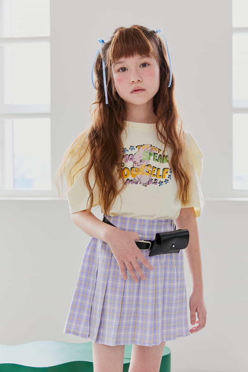 Lilas - Korean Children Fashion - #minifashionista - OMG Check Skirt - 4