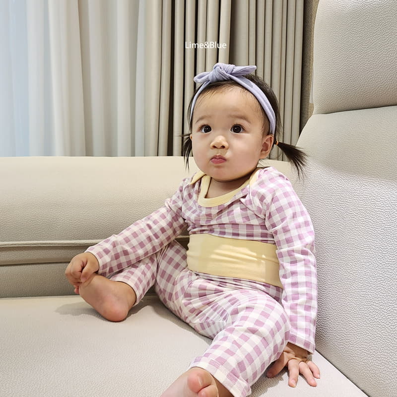 Lime & Blue - Korean Baby Fashion - #babyboutiqueclothing - Cracker Check Baby Bodysuit - 3