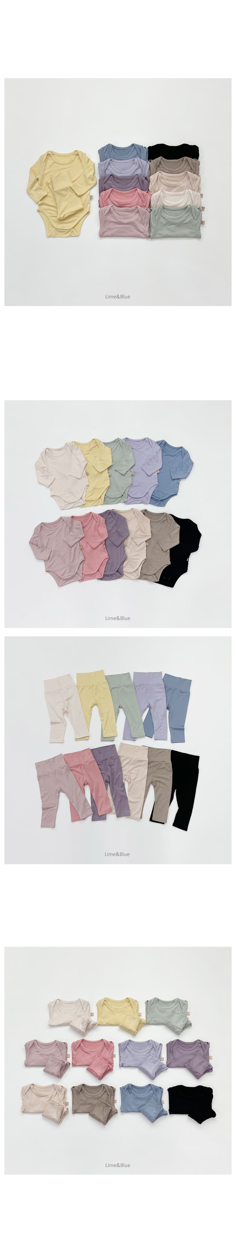 Lime & Blue - Korean Baby Fashion - #babyclothing - New Heat Tech Baby Bodysuit Set - 2
