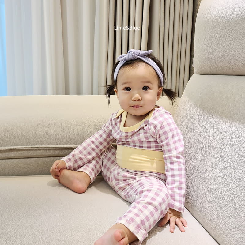 Lime & Blue - Korean Baby Fashion - #babyboutiqueclothing - Cracker Check Baby Bodysuit - 4