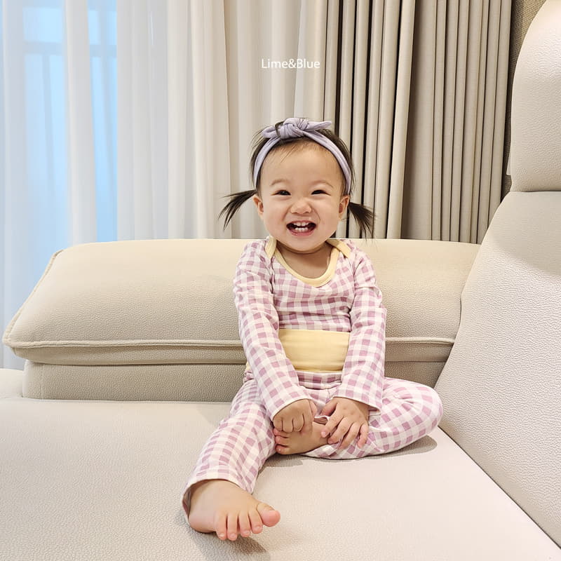 Lime & Blue - Korean Baby Fashion - #babylifestyle - Cracker Check Baby Bodysuit - 8