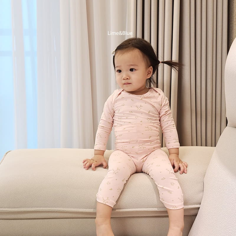 Lime & Blue - Korean Baby Fashion - #babyoutfit - Organic Floral Bodysuit - 8