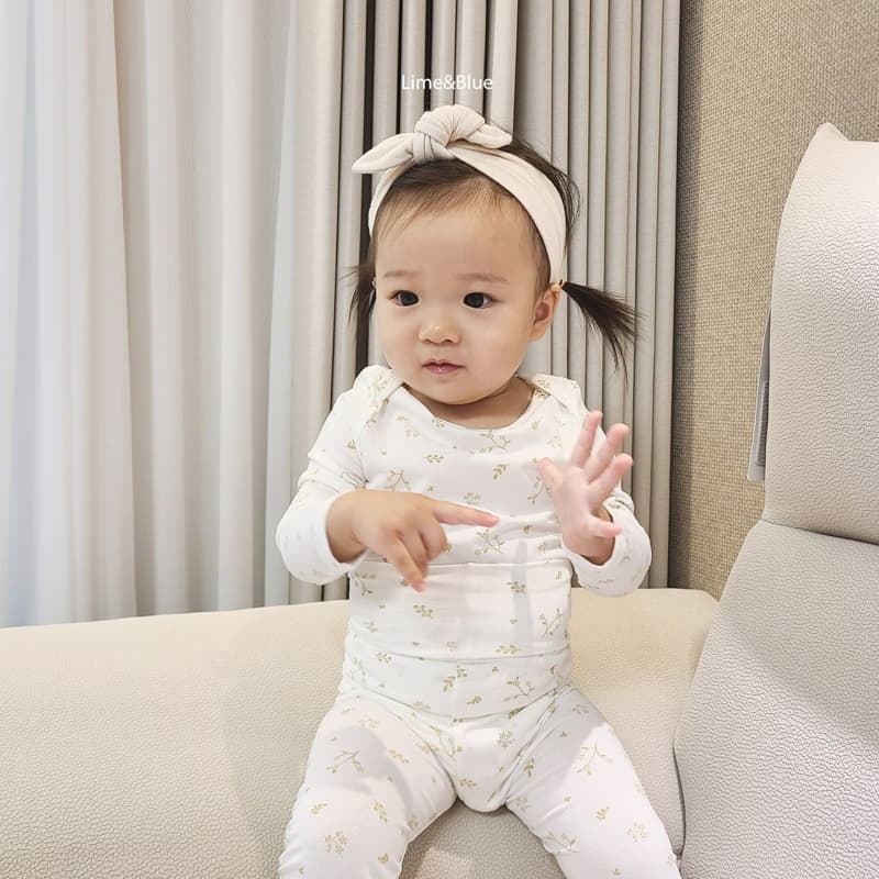 Lime & Blue - Korean Baby Fashion - #onlinebabyboutique - Organic Floral Bodysuit - 10