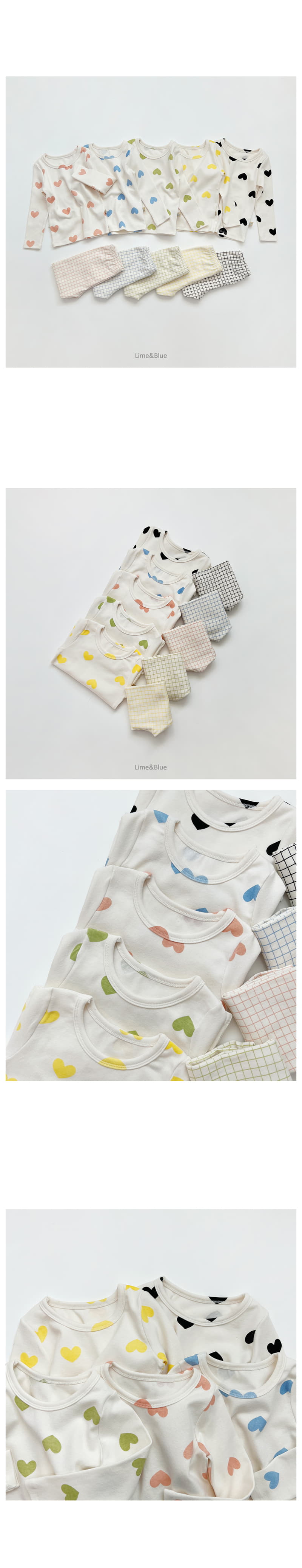 Lime & Blue - Korean Children Fashion - #Kfashion4kids - Heart Coco Easywear - 2