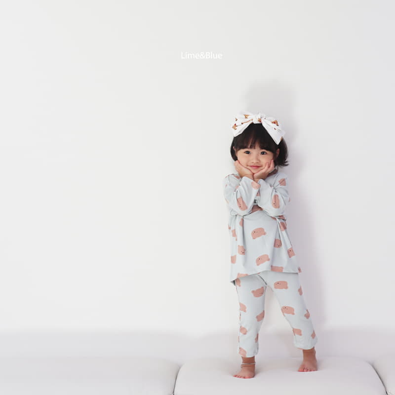 Lime & Blue - Korean Children Fashion - #childofig - Bear Easywear - 5