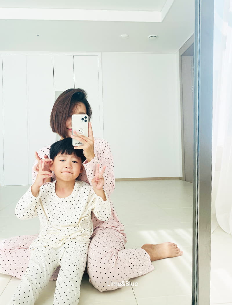 Lime & Blue - Korean Children Fashion - #discoveringself - Hear Best Family Easywear Mom - 10