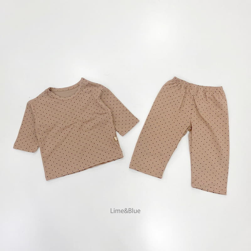 Lime & Blue - Korean Children Fashion - #littlefashionista - Overfit Dot Easywear - 9