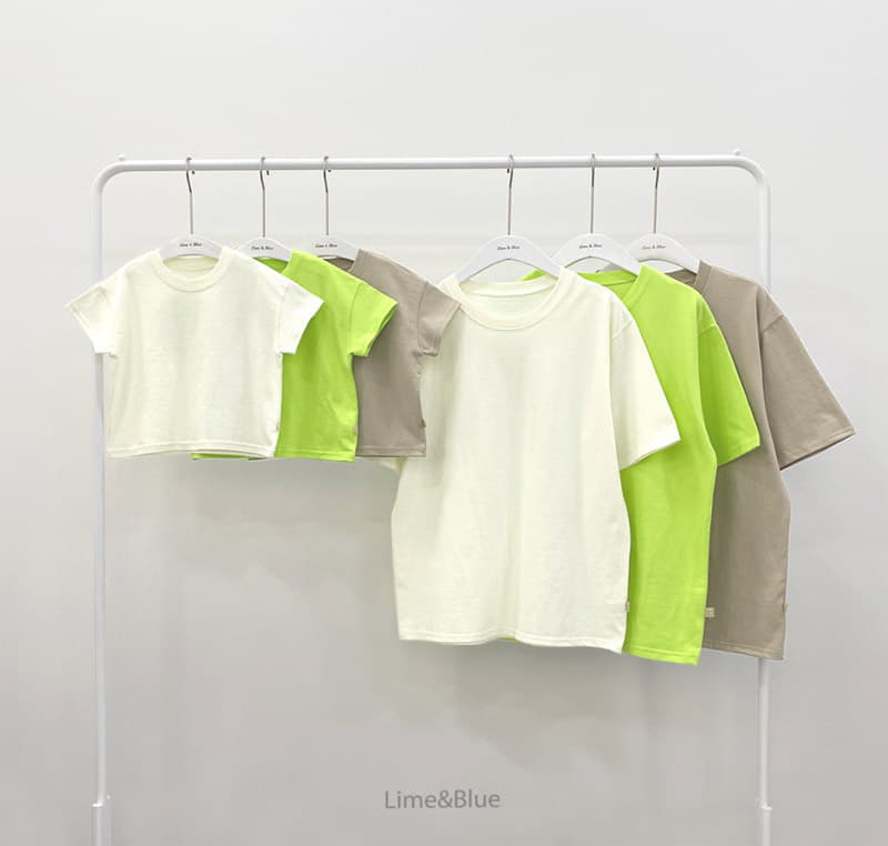 Lime & Blue - Korean Children Fashion - #littlefashionista - Basic Tee - 5