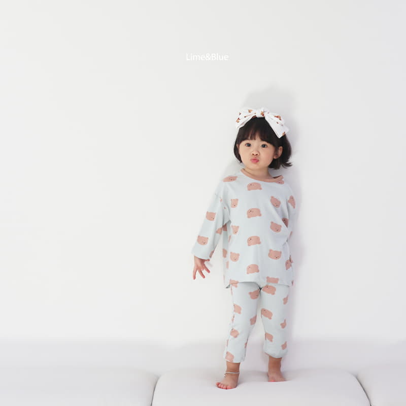 Lime & Blue - Korean Children Fashion - #todddlerfashion - Bear Easywear - 2