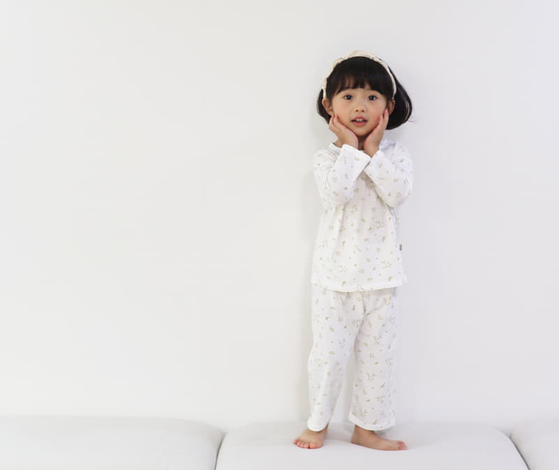 Lime & Blue - Korean Children Fashion - #todddlerfashion - Organic Floral Easywear - 12