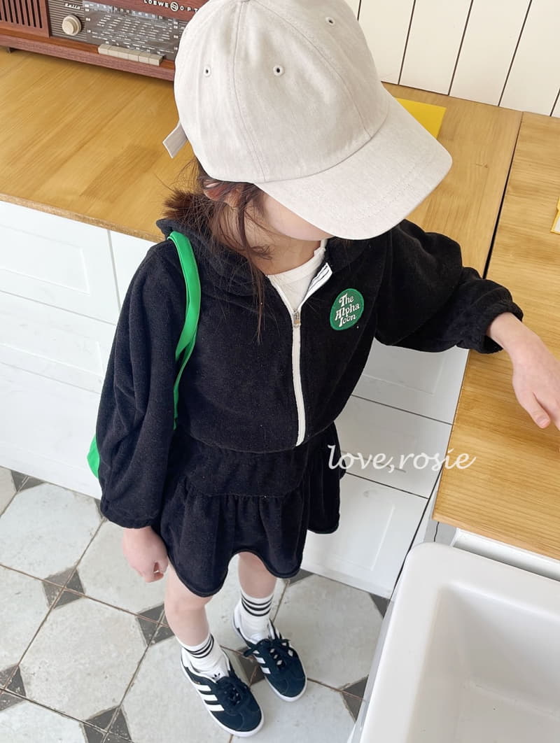 Love Rosie - Korean Children Fashion - #kidsshorts - Terry Hoody Zip-up Bottom Set - 10