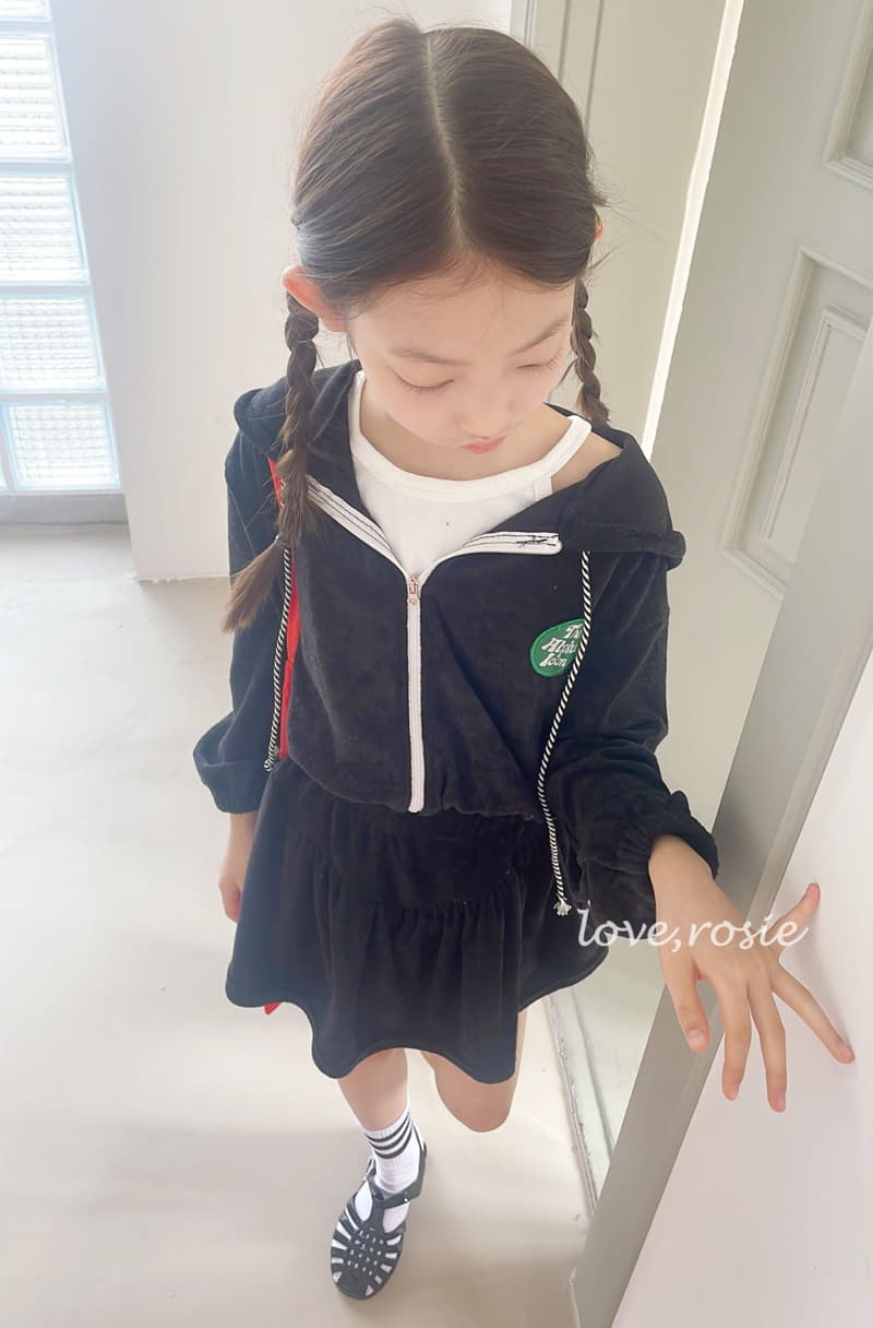Love Rosie - Korean Children Fashion - #todddlerfashion - Terry Hoody Zip-up Bottom Set - 2