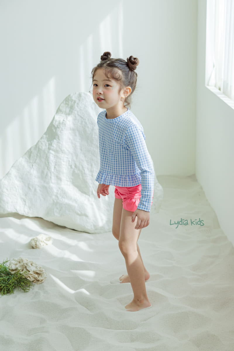 Lydia - Korean Children Fashion - #magicofchildhood - Check Two Piece Swimwear