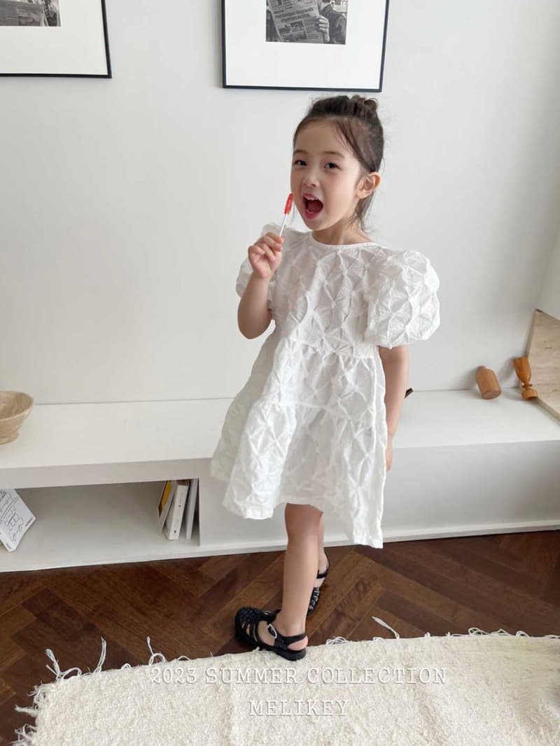 Melikey - Korean Children Fashion - #kidzfashiontrend - Pompom Ribbon One-piece - 4