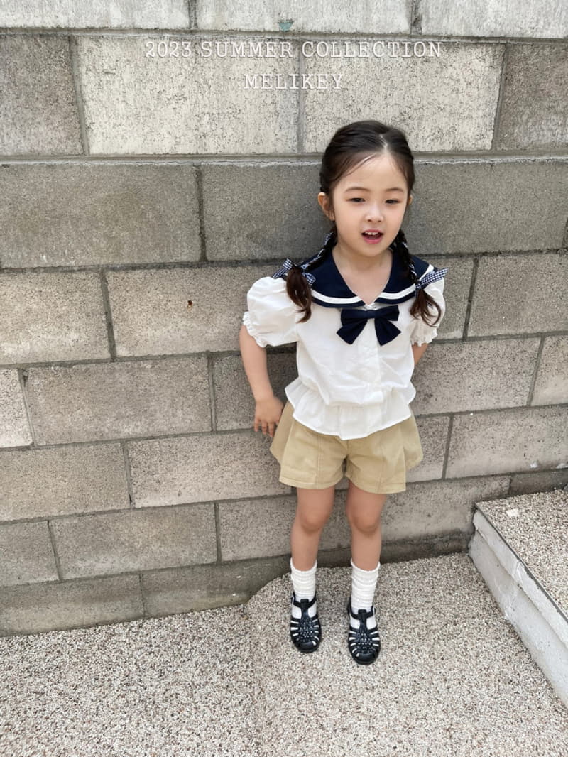Melikey - Korean Children Fashion - #childofig - Side Wrinkle Skirt Shorts - 3