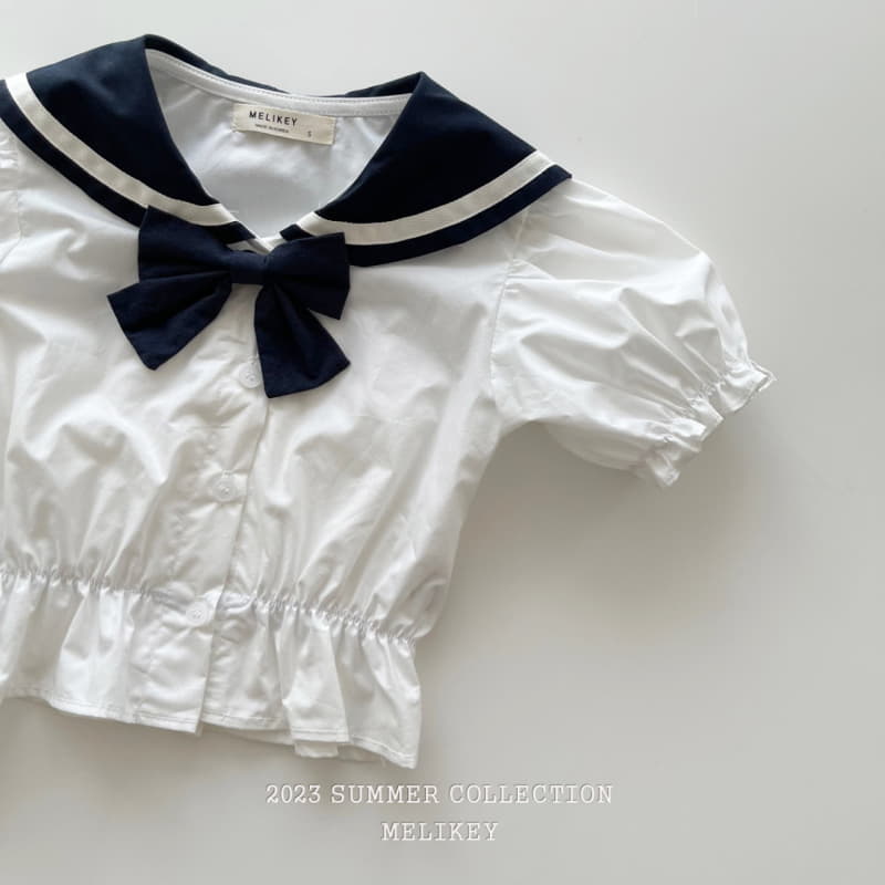 Melikey - Korean Children Fashion - #childofig - Sailor Puff Blouse - 11