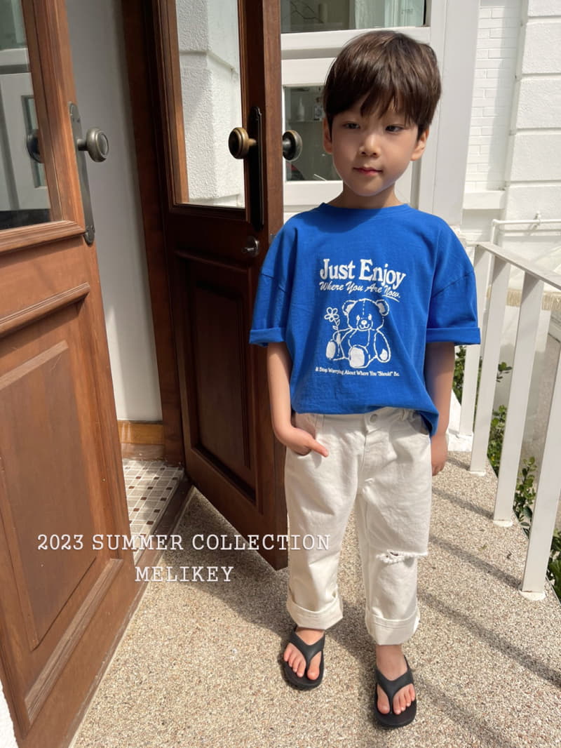 Melikey - Korean Children Fashion - #childrensboutique - Slit Vintage Pants - 2