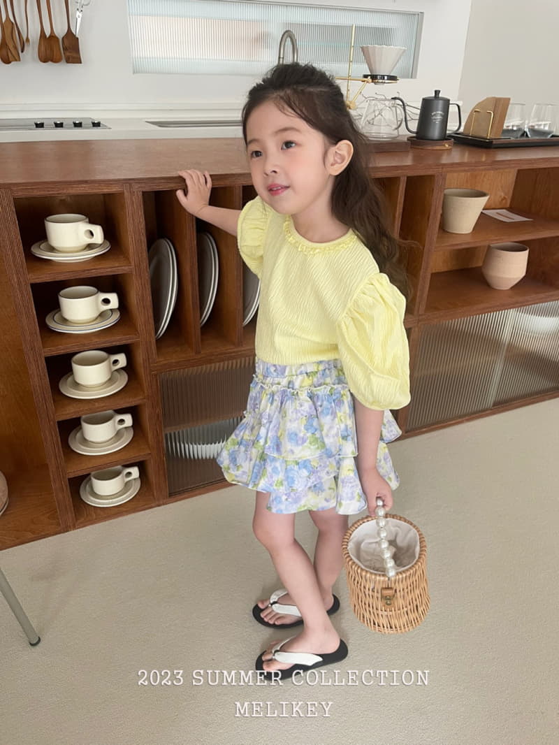 Melikey - Korean Children Fashion - #childrensboutique - Water Paint Frill Skirt - 9