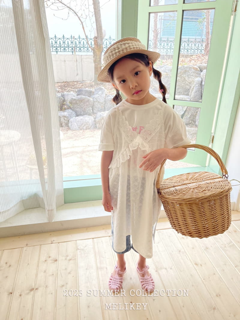 Melikey - Korean Children Fashion - #childrensboutique - Frill Sleeveless One-piece - 8