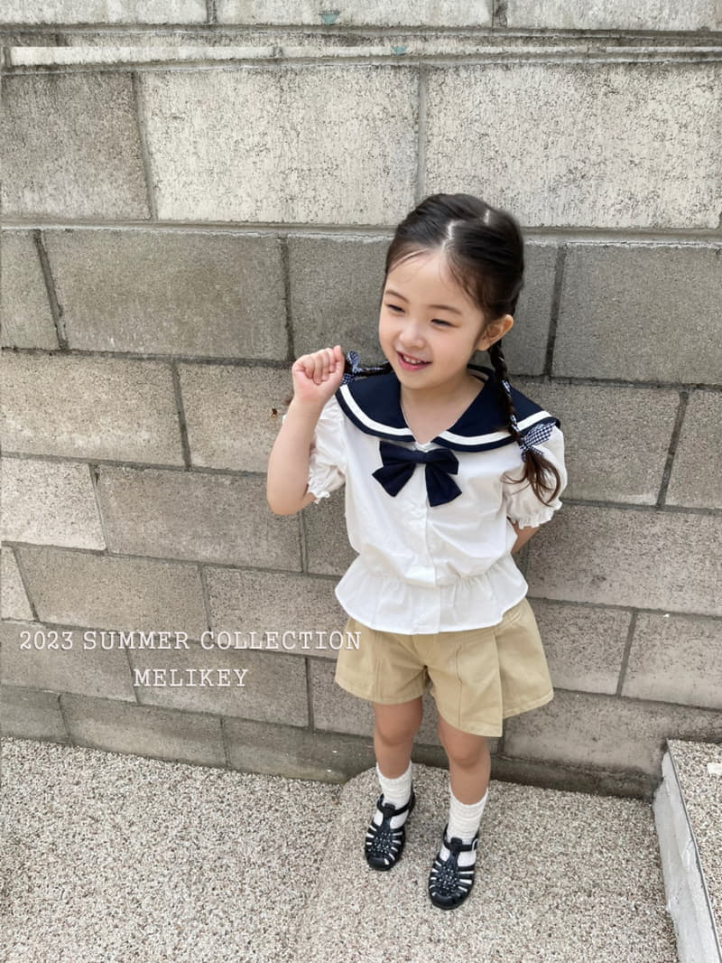 Melikey - Korean Children Fashion - #discoveringself - Sailor Puff Blouse