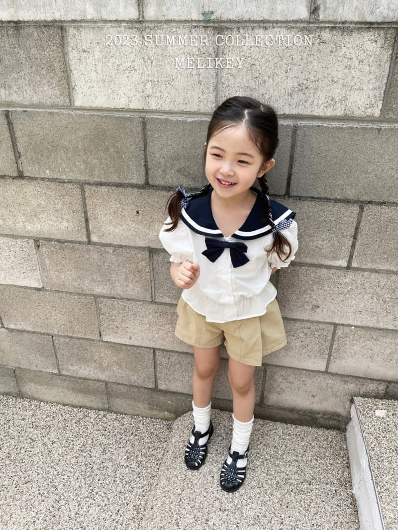 Melikey - Korean Children Fashion - #fashionkids - Sailor Puff Blouse - 2