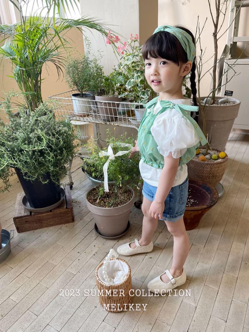 Melikey - Korean Children Fashion - #kidsshorts - Check Tube Top - 2