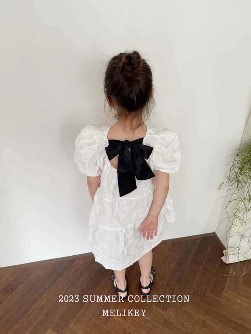 Melikey - Korean Children Fashion - #kidsshorts - Pompom Ribbon One-piece
