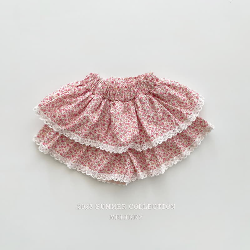 Melikey - Korean Children Fashion - #kidsshorts - Summer Flower Skirt Shorts - 2