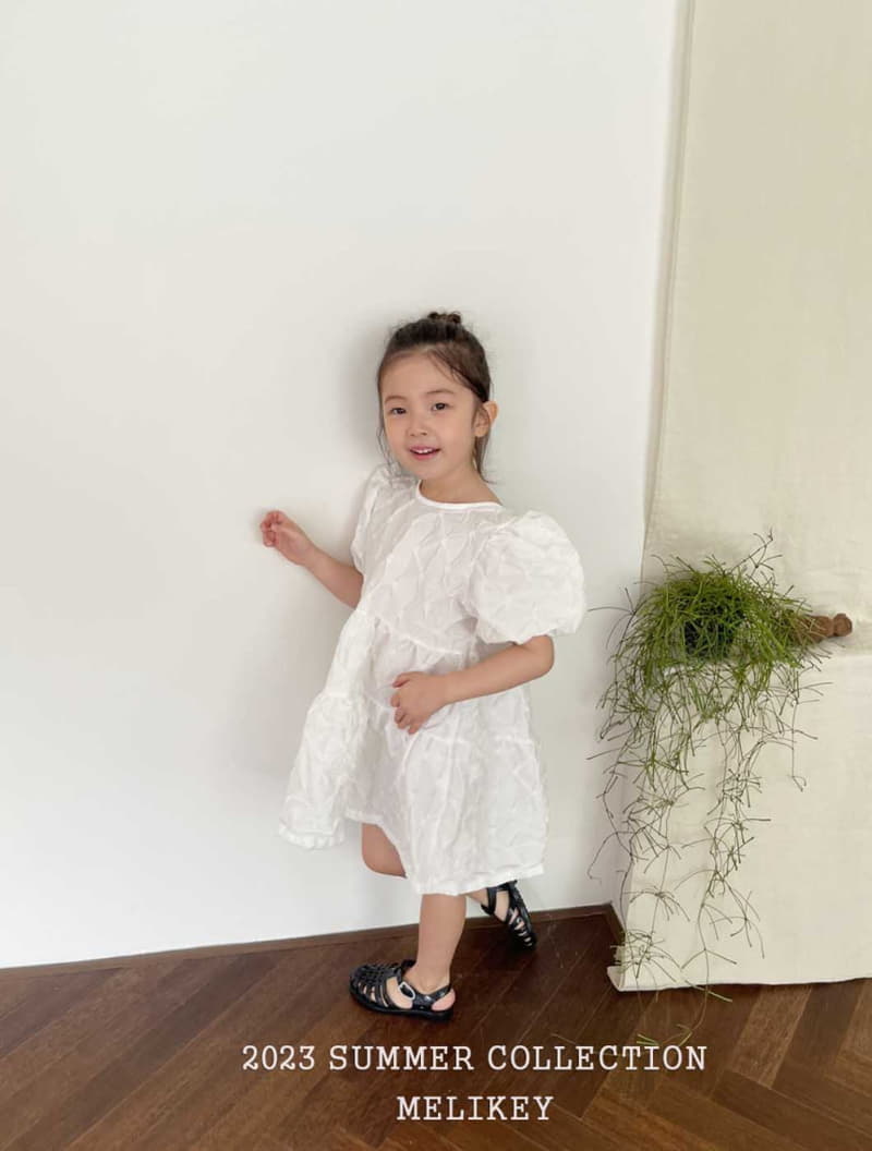 Melikey - Korean Children Fashion - #kidsstore - Pompom Ribbon One-piece - 2